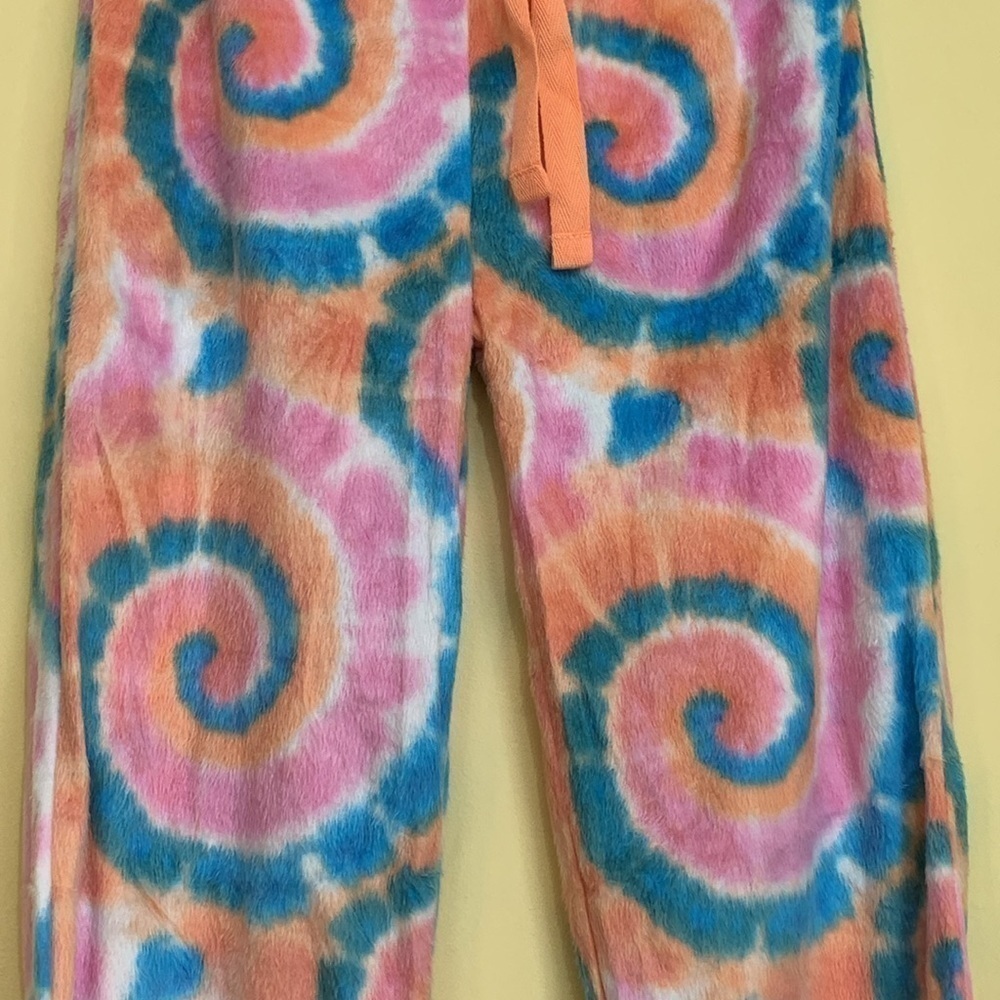 BlueStar Tie-dye Dreamsicle Comfy Drawstring Elastic Waist Loungewear Pants - Picture 5 of 13
